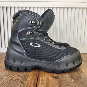 VTG Oakley Pit Black Boots Womens Sz 9 Nylon Tactical Hiking Y2K 2000's Outdoors